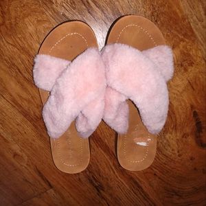 Fluffy slippers